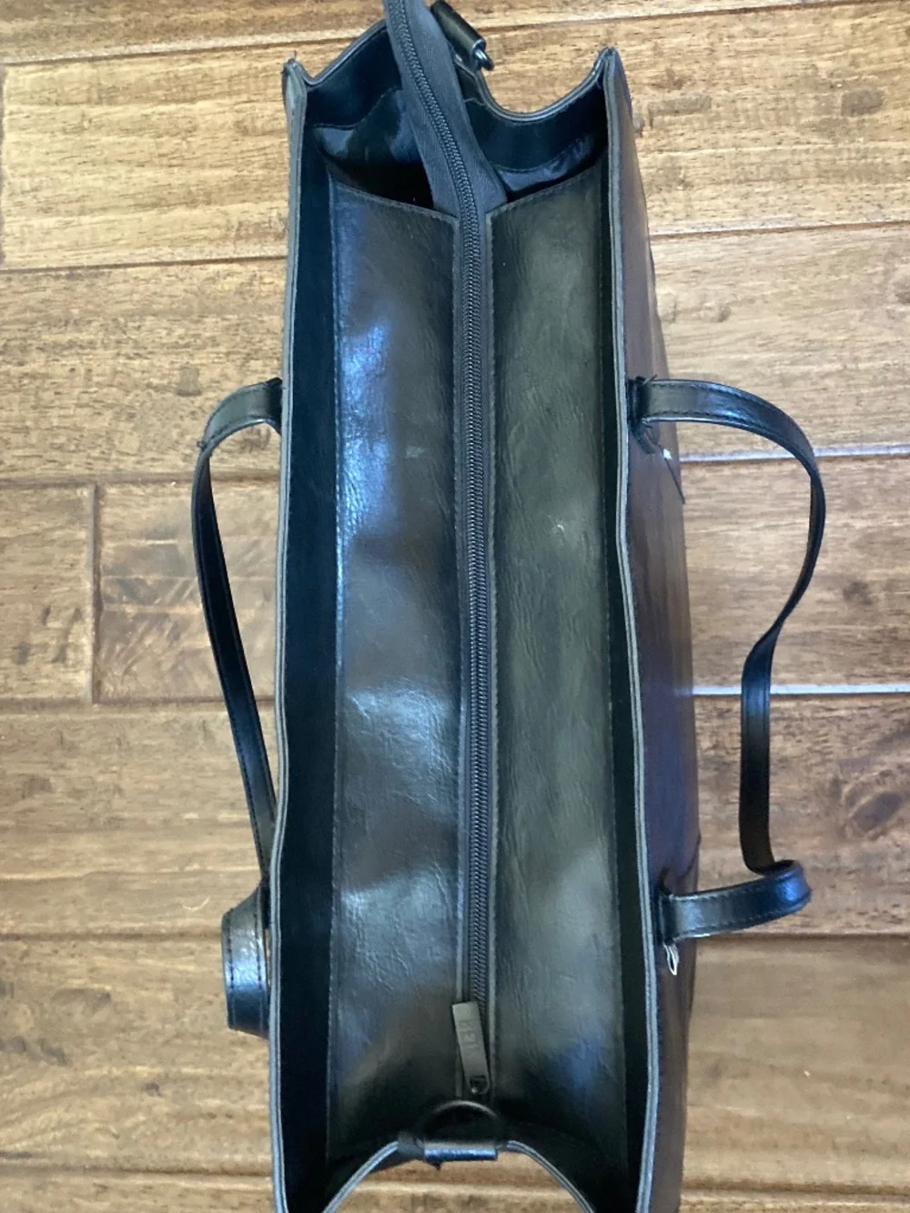 Beis Work Tote Bag The Commuter Smooth Vegan Leather Laptop Sleeve Water Bottle